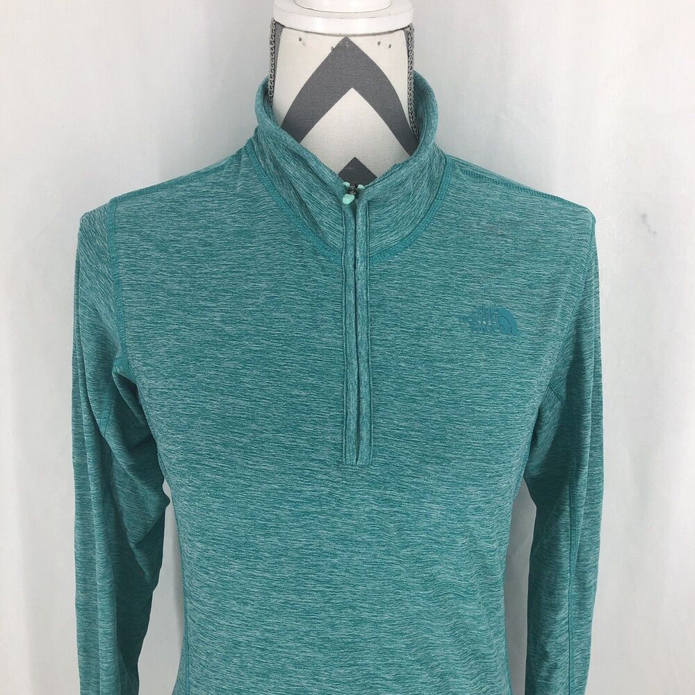 The North Face Aqua 1/4 Zip Long Sleeve Wander Pullover Thumbholes Medium